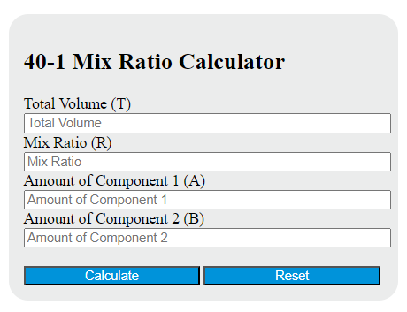 40-1 mix ratio calculator