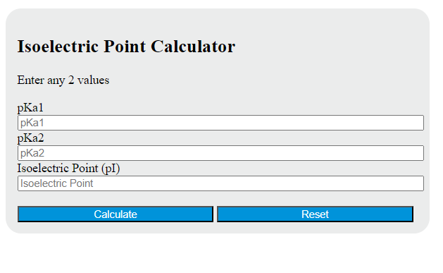 isoelectric point calculator