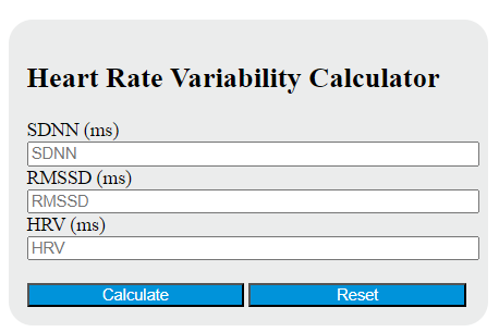 heart rate variability calculator