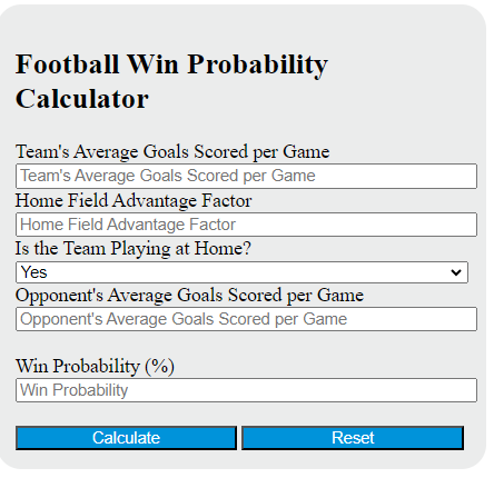football win probability calculator