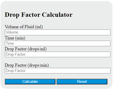 drop factor calculator