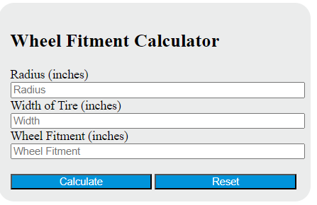 wheel fitment calculator