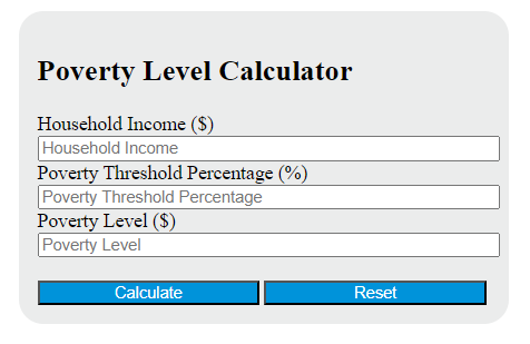 poverty level calculator
