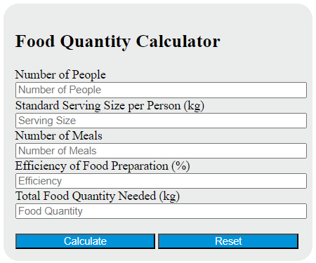 food quantity calculator