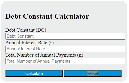 debt constant calculator
