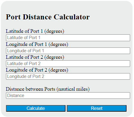 port distance calculator