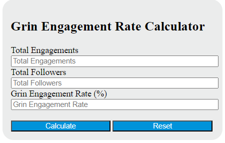 grin engagement rate calculator