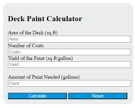 deck paint calculator