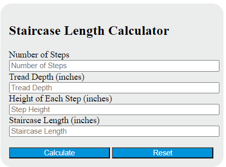staircase length calculator