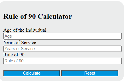rule of 90 calculator