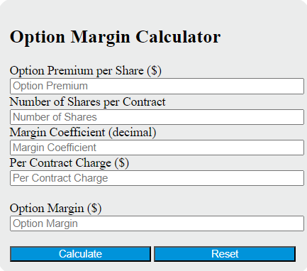 option margin calculator