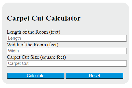 carpet cut calculator