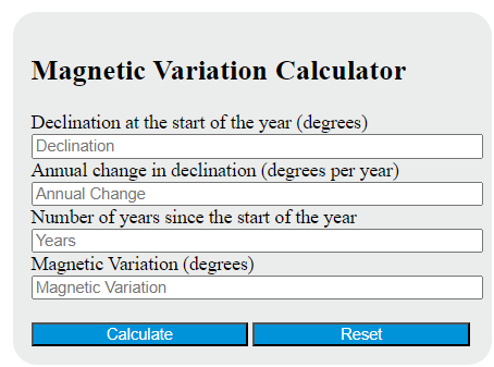 magnetic variation calculator