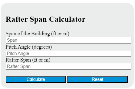 rafter span calculator