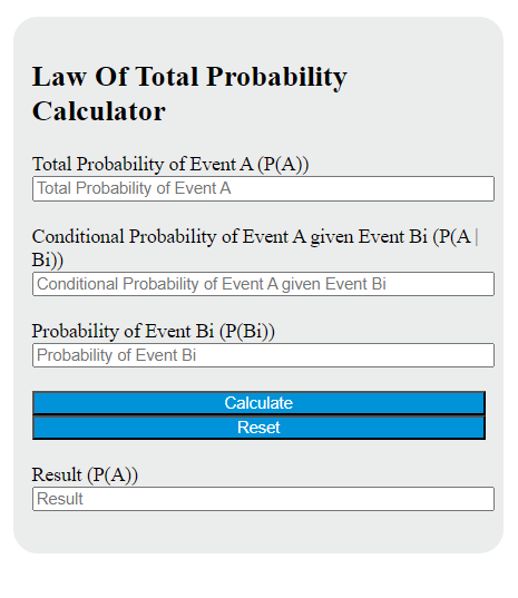 law of total probability calculator
