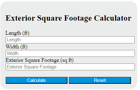 exterior square footage calculator
