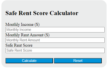 safe rent score calculator