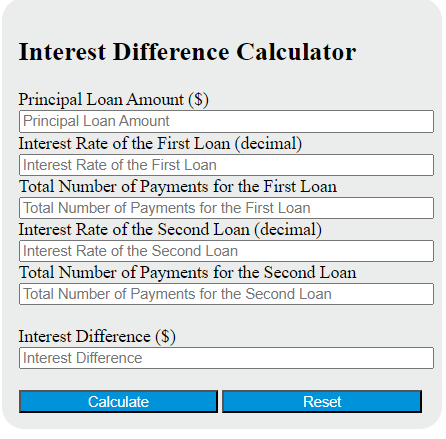 interest difference calculator