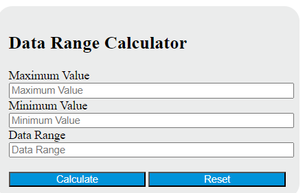 data range calculator