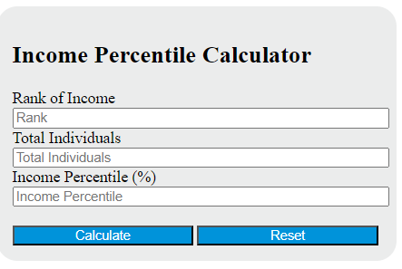 income percentile calculator