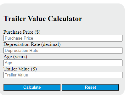 trailer value calculator