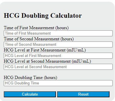 hcg doubling calculator