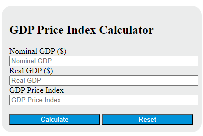gdp price index calculator