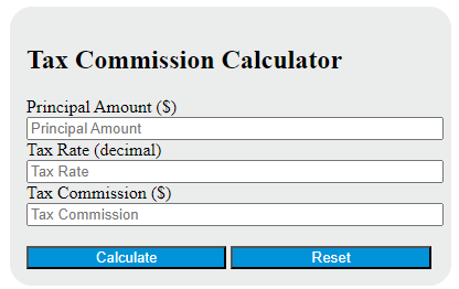 tax commission calculator