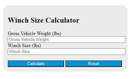 winch size calculator