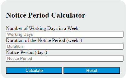 notice period calculator