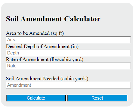 soil amendment calculator