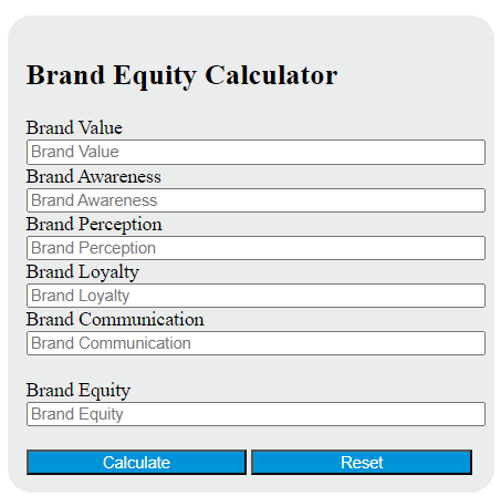 brand equity calculator