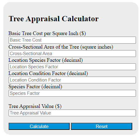 tree appraisal calculator