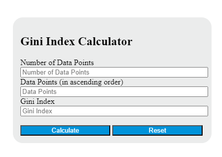 gini index calculator