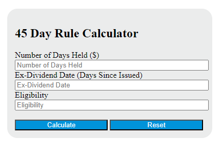 45 day rule calculator