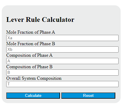 lever rule calculator