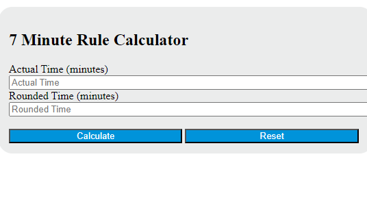7 minute rule calculator