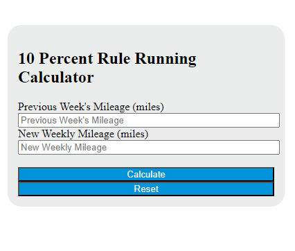 10 percent rule running calculator