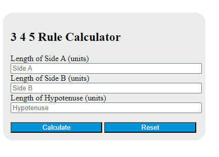 3 4 5 rule calculator