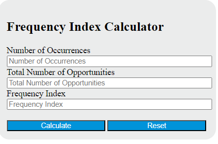 frequency index calculator