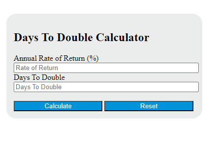 days to double calculator