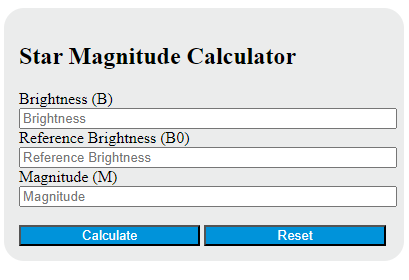 star magnitude calculator