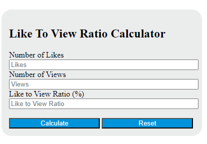 like to view ratio calculator
