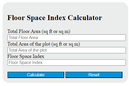 floor space index calculator