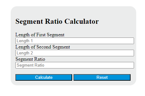 segment ratio calculator
