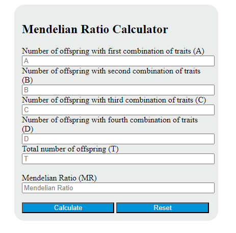 mendelian ratio calculator