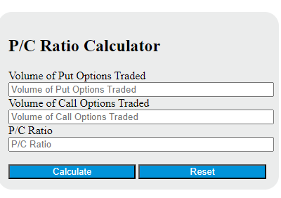 p/c ratio calculator