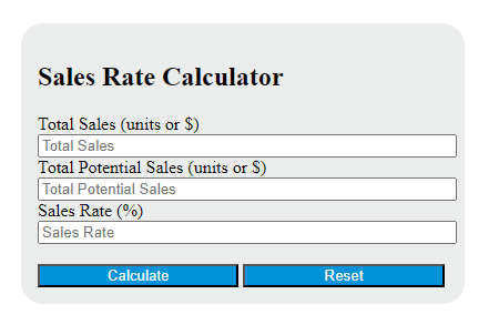 sales rate calculator
