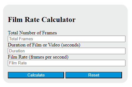 film rate calculator