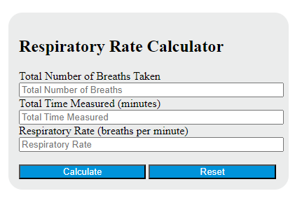 respiratory rate calculator